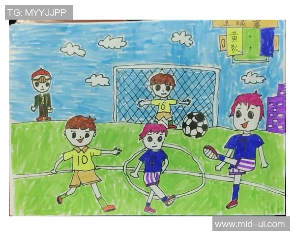 儿童画笔下的足球传奇梅西展现童趣与梦想的完美结合